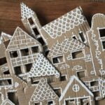 diy kerstmis Hollandse huisjes oud karton